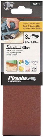 Black & Decker Sandpaper 100x620mm Set 3pcs