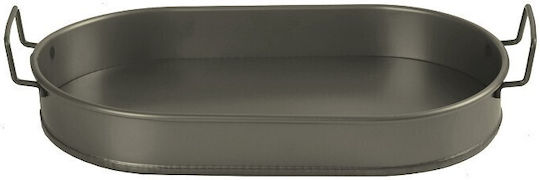 Espiel Olive Metal Oval Serving Tray with Handles in Green Color 32cm TEM206 1pcs