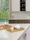 Relaxdays Bamboo Rectangular Serving Tray made of Bamboo with Handles in Beige Color 10020234 1pcs