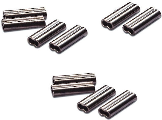 Double Copper Swivels Fishing Line 2.50mm 10 Pieces Black Diamond