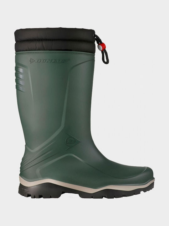 Dunlop Work Wellies with Fur Green