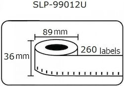 ABC Pak 260 Αυτοκόλλητες Ετικέτες σε Ρολό 89x36mm ABC Pak 260 Αυτοκόλλητες Ετικέτες σε Ρολό 89x36mm