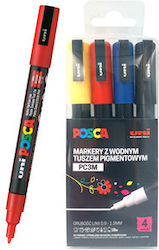 Posca Μαρκαδόροι Σχεδίου Σετ 4 χρώματα