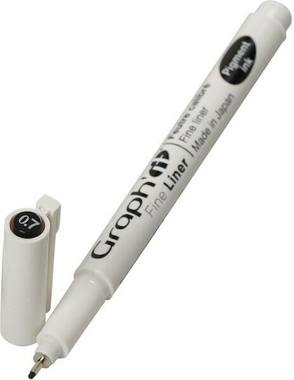 Graph' it Liner Μαρκαδόροι Σχεδίου Black 0.7mm Σετ 12τμχ