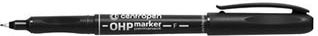 Centropen 2636 F Μαρκαδόροι Διαφανειών Μαύροι 0.6mm Σετ 10τμχ
