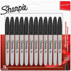 Sharpie Permanent Markers Black Set 12pcs