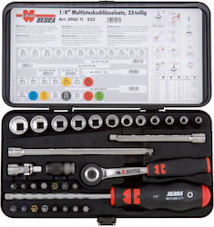 Wurth Zebra Καστάνια με Καρυδάκια 1\4" 33τμχ Wurth Zebra Καστάνια με Καρυδάκια 1\4" 33τμχ