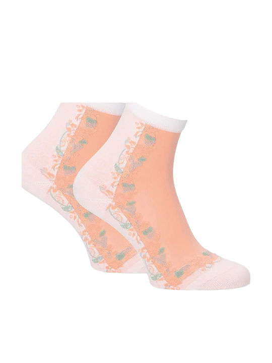 Tamaris Women's Socks White-orange 2Pack