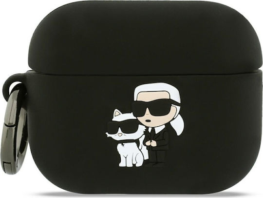 Karl Lagerfeld Charging Station with Hook in Black color for Apple AirPods Pro 3