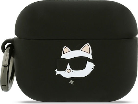 Karl Lagerfeld Βάση Φόρτισης με Γάντζο σε Μαύρο χρώμα για Apple AirPods Pro