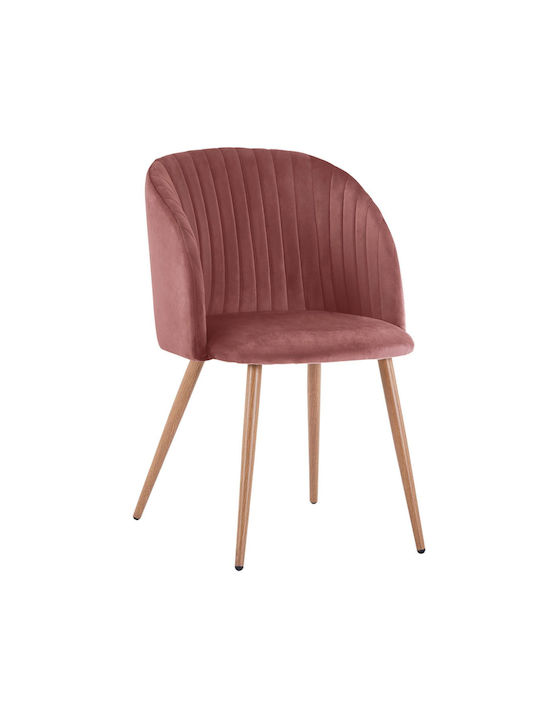 Leah Dining Room Velvet Armchair Rotten Apple 51x58x81cm 2pcs