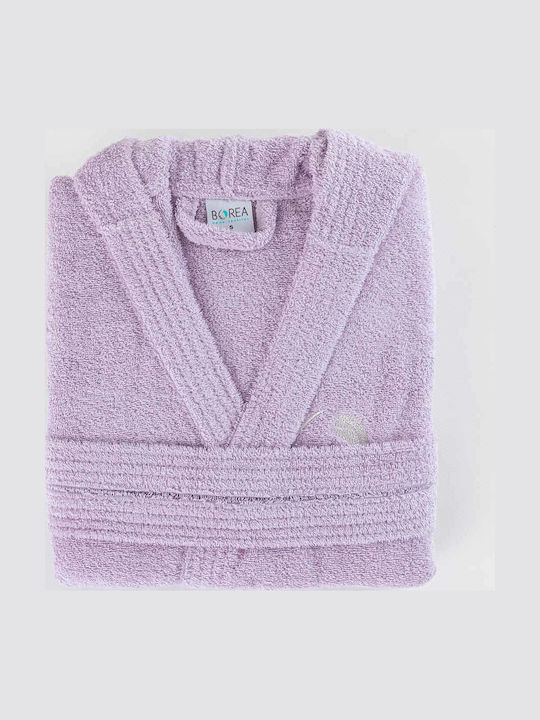 Borea Bathrobe with Hood Lilac 420gr/m²