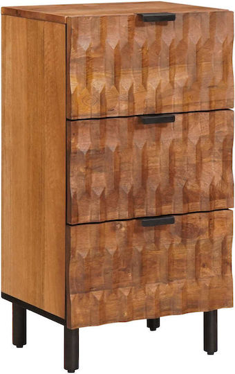 Sideboard made of Wood & Metal with Drawers Acacia Brown Finish 40x33.5x75cm