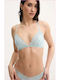 Calvin Klein Soft Stretch Spitze Bralette Dreieck Hellblau