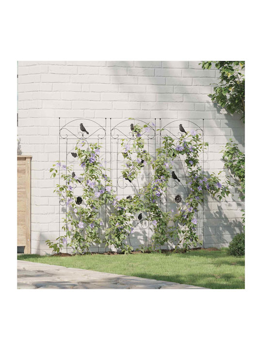 Garden Trellises in Black Colour 112x40cm 3 Pieces