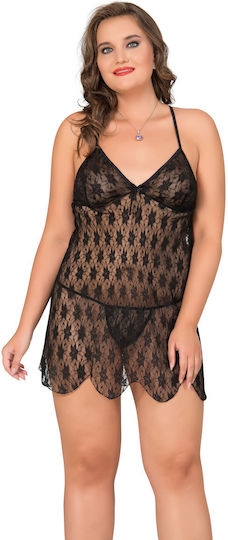Babydoll Dantelat Lenjerie Moongirl Laura Mg10002-Negru