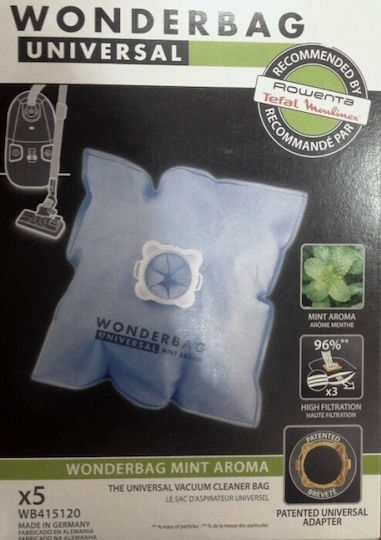 Σακούλες Σκούπας 5τμχ Rowenta Wonderbag Fresh Line Original Ra-wb415120