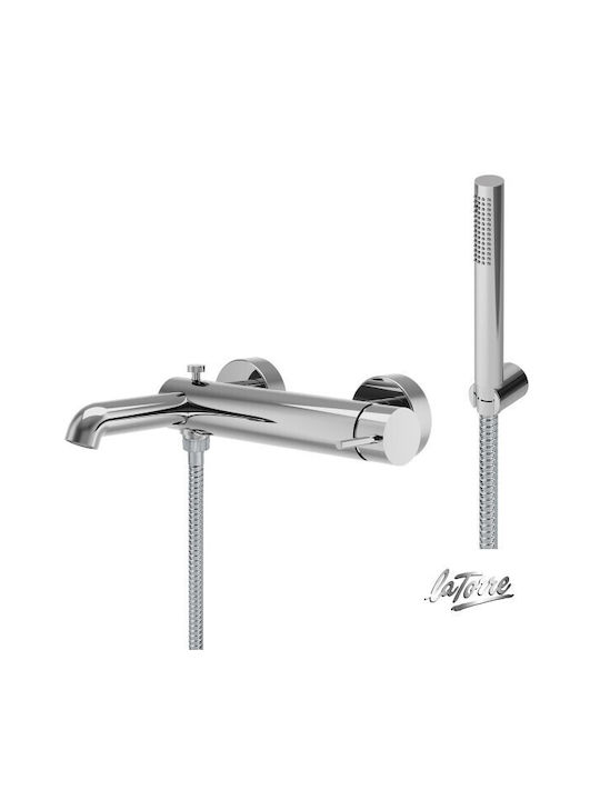 La Torre Built-in Mixer & Hand Shower Set for Shower Silver