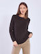 Celestino Damen-Pullover Strick Viskose Schwarz
