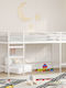 Kinderbett Hochbett Einzel Weiß für Matratze 100x201cm