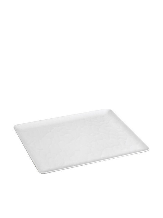 Espiel Wavy Matte Serving Platter Rectangular White 53x32.5cm