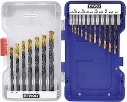 11453170006 Drill Bit Set Din 338 Hss Tin Coated 2.0-10.0 Mm 19 Pieces