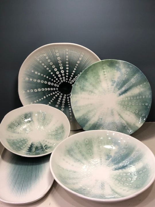 Ionia Serving Platter Oval made of Porcelain Green