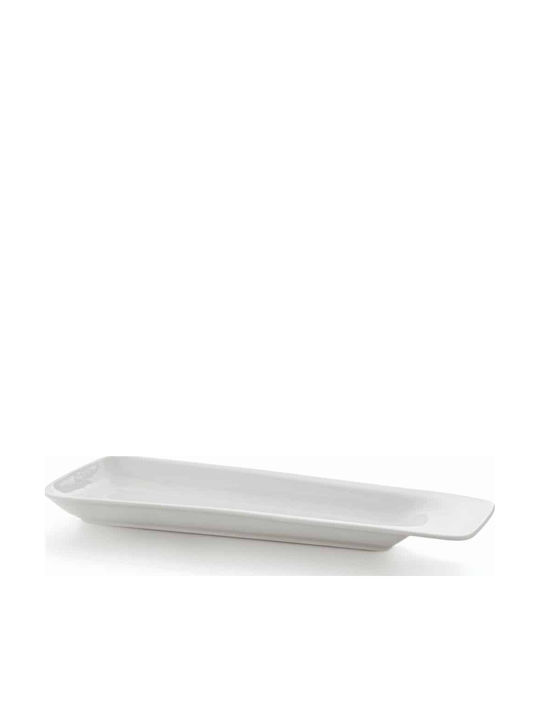 GTSA Serving Platter Rectangular made of Porcelain White 35x12cm