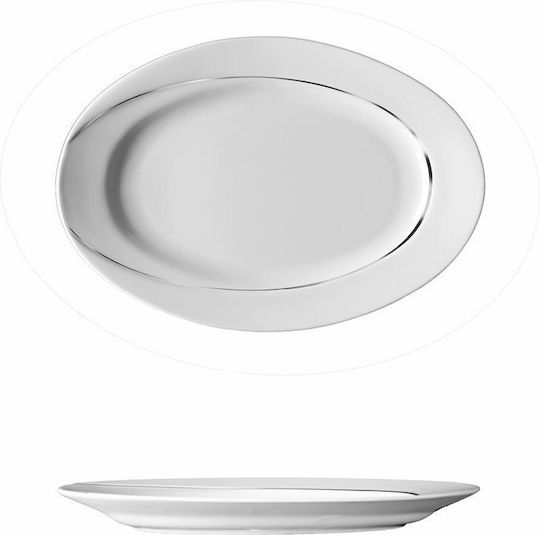 Van Kottler Servierplatte Oval aus Porzellan Silver 24cm 1Stück