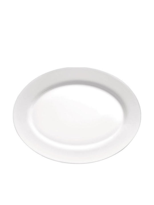 Bormioli Rocco Toledo Servierplatte Oval Glas Weiß 36x27cm 1Stück