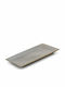 Yuk Servierplatte Rechteckig aus Porzellan Gray 28x18cm 1Stück