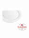 Cok Spain Elba Servierplatte Oval Glas Weiß 30cm 1Stück