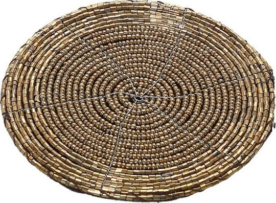 Espiel Coaster Round Plastic Gold 10cm 1pcs Espiel Coaster Round Plastic Gold 10cm 1pcs