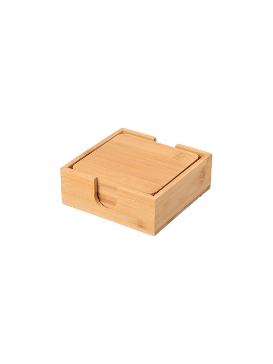 Estia Bamboo Essentials Σουβέρ Ξύλινο με Βάση Μπεζ 11x11cm 5τμχ Estia Bamboo Essentials Σουβέρ Ξύλινο με Βάση Μπεζ 11x11cm 5τμχ