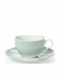 Cryspo Trio Amalfi Tasse Tee aus Porzellan Gray 250ml