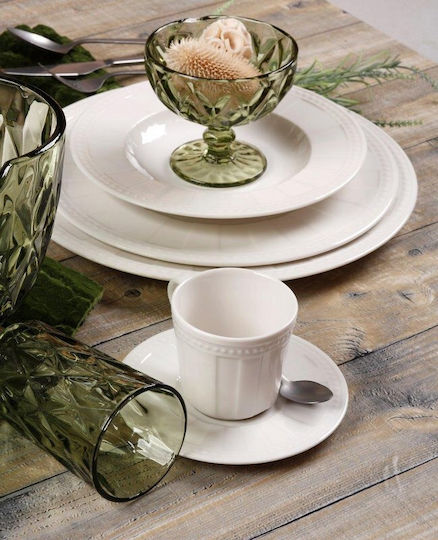 Cryspo Trio Ivory Cup Coffee Porcelain White 120ml
