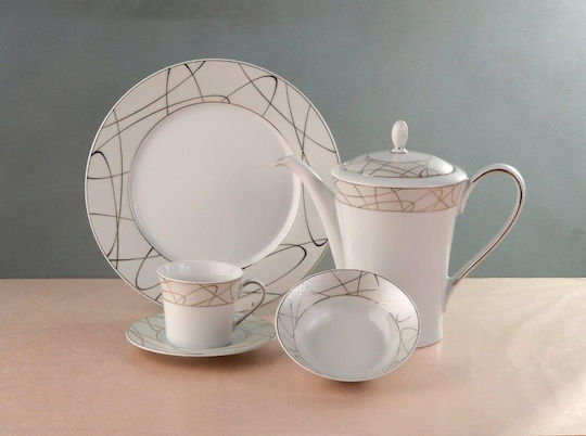 Cryspo Trio Planet Cup Tea Porcelain White 250ml
