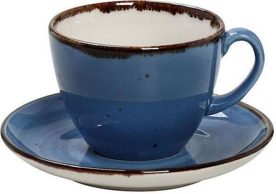 Espiel Terra Jumbo Cup Cappuccino Porcelain Blue 350ml