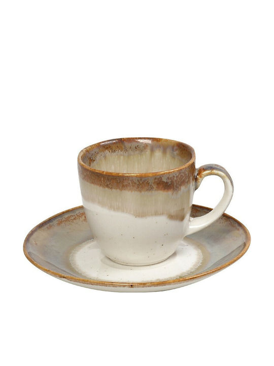 Espiel Essentials Σετ Φλιτζάνια Espresso Κεραμικά Μπεζ 90ml 6τμχ