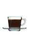 Espiel Carre Set of Cups Cappuccino Glass Transparent 215ml 6pcs