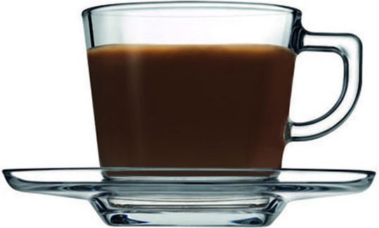 Espiel Carre Tasse Cappuccino Glas Transparent 215ml