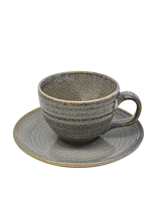 Ankor Set of Cups Coffee Ceramic Brown 160ml 6pcs