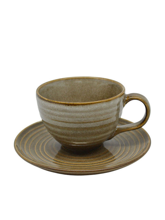 Ankor Cup Tea Ceramic Brown 294ml