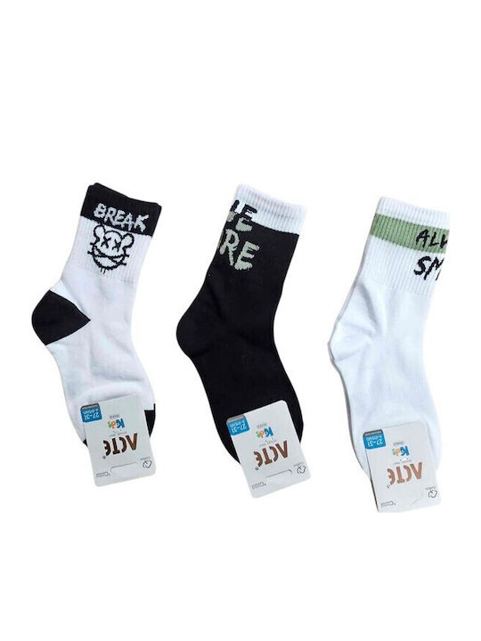 Acte Kindersocken White & Black 3 Paar