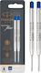 Parker Quinkflow 2 Replacement Ink for Pen Medium Blue