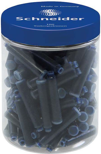 Schneider 100 Пълнители За Химикалки Сини Cartridges