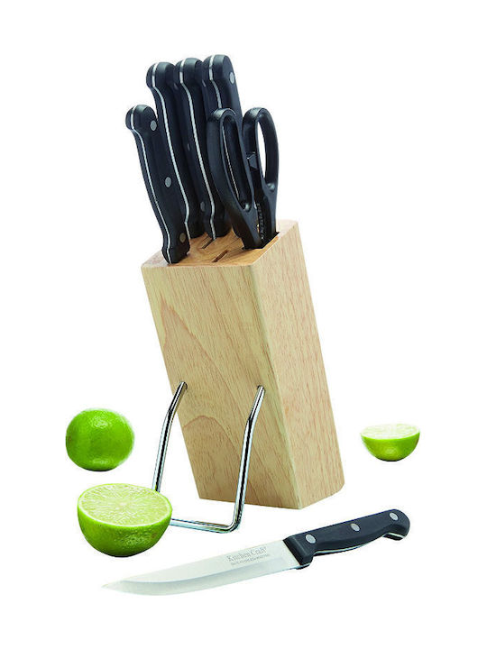 Kitchen Craft Messerset mit Block aus rostfreiem Stahl