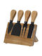 Cryspo Trio Knife Set with Block from Stainless Steel 5pcs