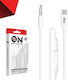 Καλώδιο Ήχου Aux 3.5mm Type-c Λευκό 1m On Mobile Accessories 1 Τεμάχιο