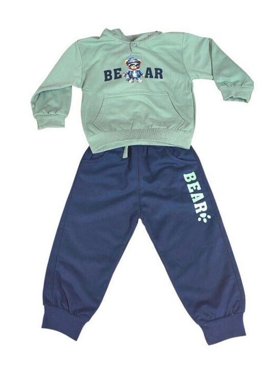Kinder Sweatpants Set - Jogginganzug Pistachio-blue